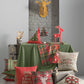 HomeRoots 120" Merry Christmas Rectangle Tablecloth in Green