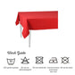 HomeRoots 120" Merry Christmas Rectangle Tablecloth in Red
