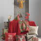 HomeRoots 120" Merry Christmas Rectangle Tablecloth in Red