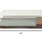 HomeRoots 13" Elm Veneer and Glass Coffee Table