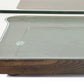 HomeRoots 13" Elm Veneer and Glass Coffee Table