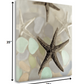 HomeRoots 13" Four Starfish and Faded Seaglass 4 Giclee Wrap Canvas Wall Art