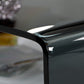 HomeRoots 13' Glass Steel and MDF Coffee Table