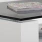 HomeRoots 13' Glass Steel and MDF Coffee Table
