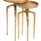 HomeRoots 13" Gold Nested Tables in Set of Two