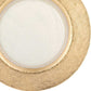 HomeRoots 13" Hand Crafted Gold Glass Authentic Leaf Round Charger Plate