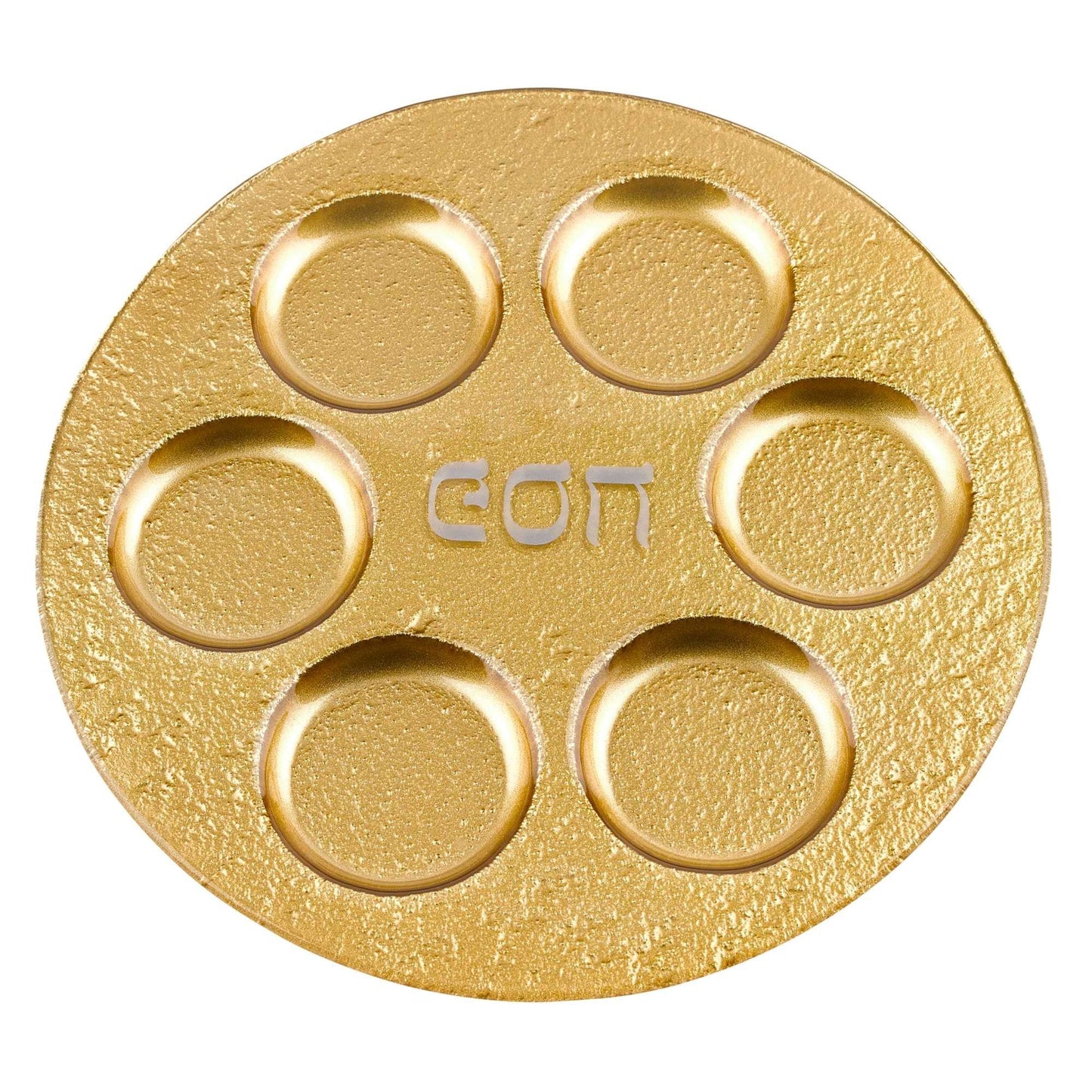 HomeRoots 13" Handcrafted Decor Gold Seder Plate
