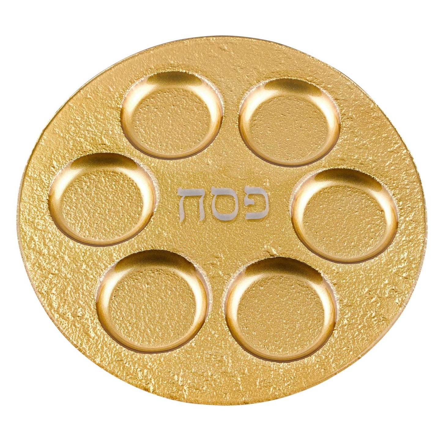 HomeRoots 13" Handcrafted Decor Gold Seder Plate