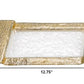 HomeRoots 13" Handcrafted Snack or Vanity Tray in Gold Finish