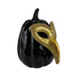 HomeRoots 13" LED Gold Mask On Black Jack-O-Lantern