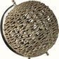 HomeRoots 13" Modern Farmhouse Rustic Jute and Marble Globe Sculpture