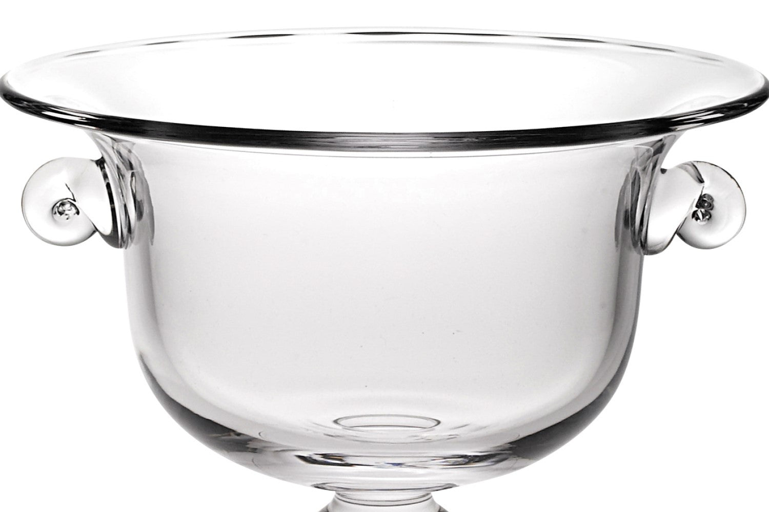 HomeRoots 13" Mouth Blown Crystal Trophy Centerpiece Fruit or Punchbowl