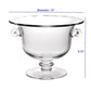 HomeRoots 13" Mouth Blown Crystal Trophy Centerpiece Fruit or Punchbowl