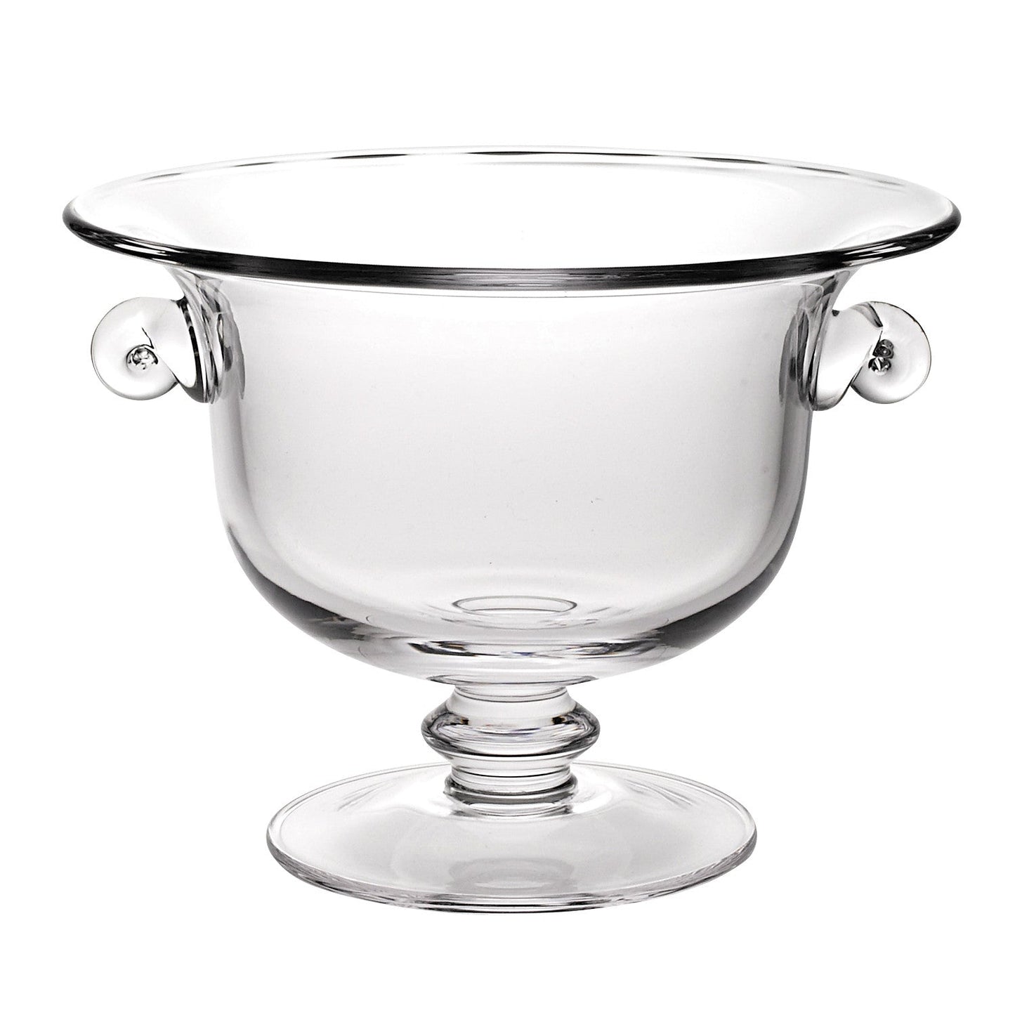 HomeRoots 13" Mouth Blown Crystal Trophy Centerpiece Fruit or Punchbowl