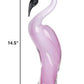 HomeRoots 13 Mouth Blown Pink Flamingo Art Glass