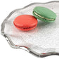 HomeRoots 13" Mouth Blown Platter or Charger With Wavy Silver Edge Finish