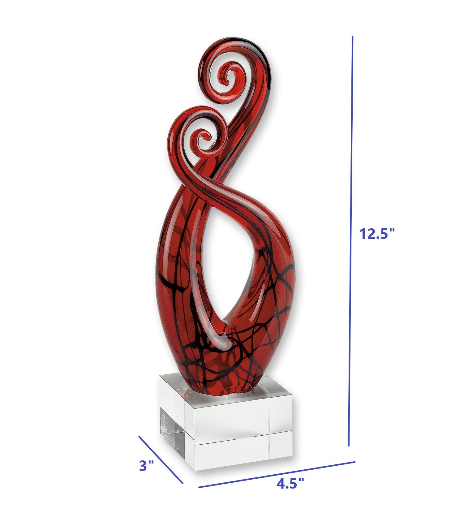 HomeRoots 13 MultiColor Art Glass Centerpiece