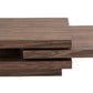 HomeRoots 13" Veneer Coffee Table With Walnut Finish