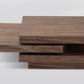 HomeRoots 13" Veneer Coffee Table With Walnut Finish