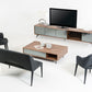 HomeRoots 13" Veneer Metal and Glass Coffee Table in Walnut Finish