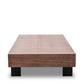 HomeRoots 13" Veneer and Aluminum Coffee Table in Walnut Finish