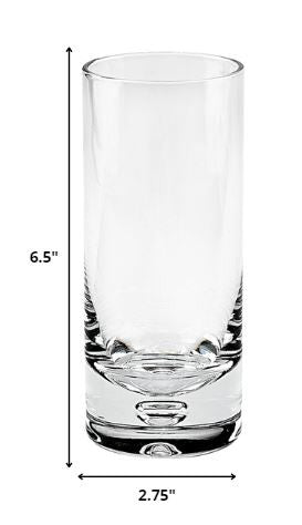 HomeRoots 13 oz Mouth Blown Crystal Lead Free Hiball Glass in Set of 4
