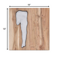 HomeRoots 13' x 13' x 1' Silver Natural Wood and Metal Wall Tile
