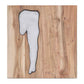 HomeRoots 13' x 13' x 1' Silver Natural Wood and Metal Wall Tile