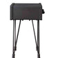 HomeRoots 13.8" x 18.5" x 23.2" 1 Drawer Wooden End Table in Charcoal Finish