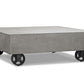 HomeRoots 14" Concrete and Metal Coffee Table in Grey Finish