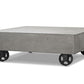 HomeRoots 14" Concrete and Metal Coffee Table in Grey Finish