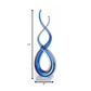 HomeRoots 14 Contemporary Blue Art Glass Centerpiece