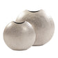 HomeRoots 14' Hammered Silver Disc Shape Decorative Vase