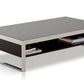 HomeRoots 14" Lacquer MDF and Steel Coffee Table in Ebony Finish