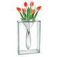 HomeRoots 14 Mouth Blown Crystal Non Tarnish Aluminum and Glass Vase
