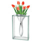 HomeRoots 14 Mouth Blown Crystal Non Tarnish Aluminum and Glass Vase