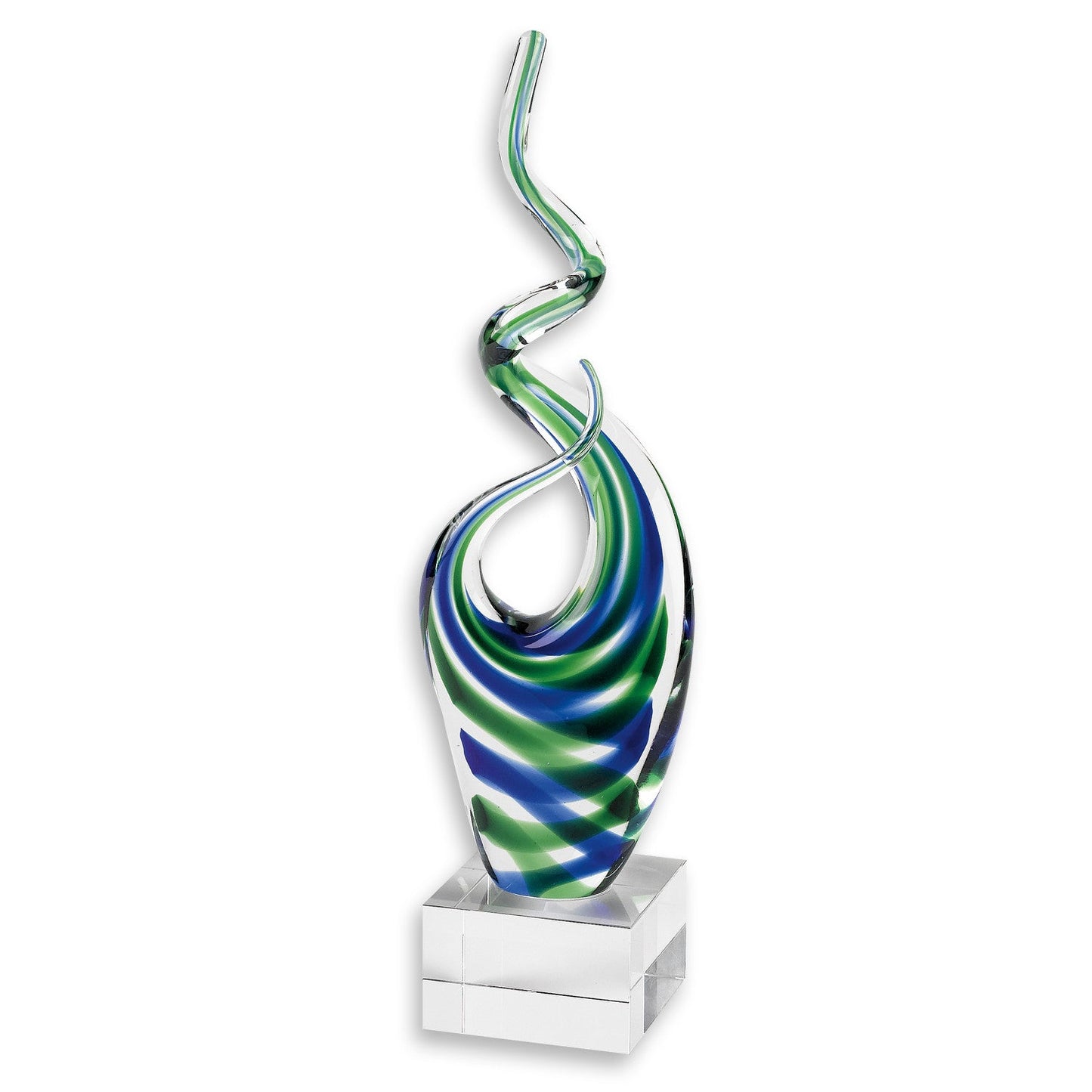 HomeRoots 14 MultiColor Glass Art Glass Centerpiece