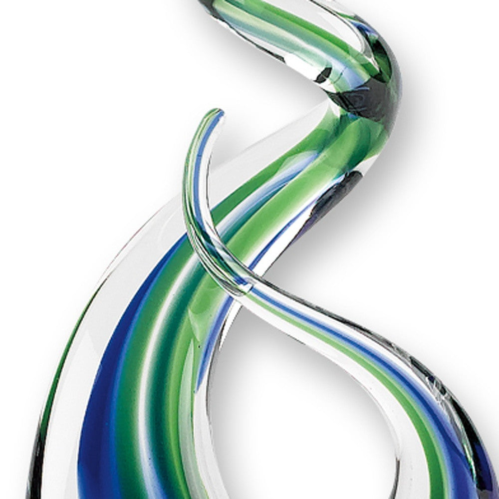 HomeRoots 14 MultiColor Glass Art Glass Centerpiece