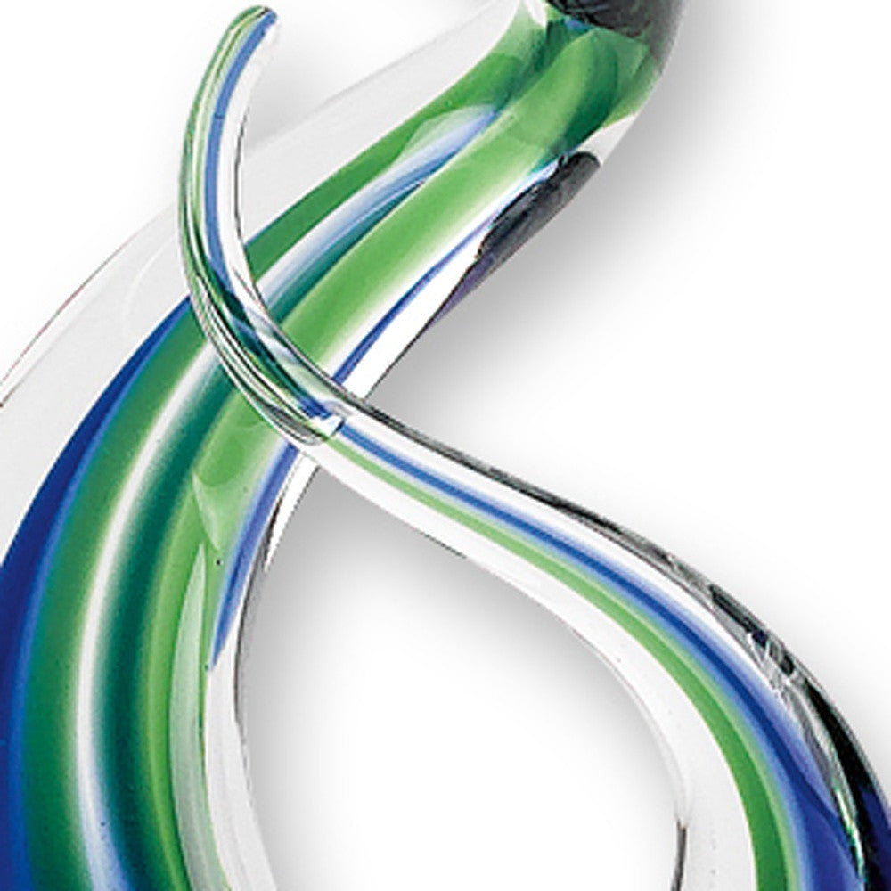 HomeRoots 14 MultiColor Glass Art Glass Centerpiece