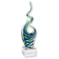 HomeRoots 14 MultiColor Glass Art Glass Centerpiece