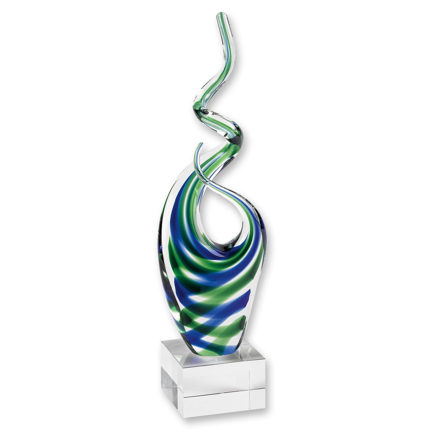 HomeRoots 14 MultiColor Glass Art Glass Centerpiece