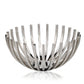 HomeRoots 14" Round Modern Open Centerpiece Bowl in Stainless Steel Finish