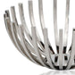 HomeRoots 14" Round Modern Open Centerpiece Bowl in Stainless Steel Finish