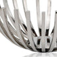 HomeRoots 14" Round Modern Open Centerpiece Bowl in Stainless Steel Finish