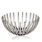 HomeRoots 14" Round Modern Open Centerpiece Bowl in Stainless Steel Finish