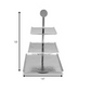 HomeRoots 14" Silver Square Stainless Steel Hammered Handmade Three Tier Tray