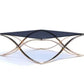 HomeRoots 14" Smoked Glass and Rosegold Stainless Steel Coffee Table