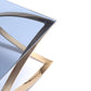 HomeRoots 14" Smoked Glass and Rosegold Stainless Steel Coffee Table
