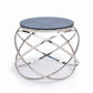 HomeRoots 14" Smoked Glass And Stainless Steel End Table