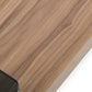 HomeRoots 14" Veneer and Smoked Glass Coffee Table in Walnut Finish